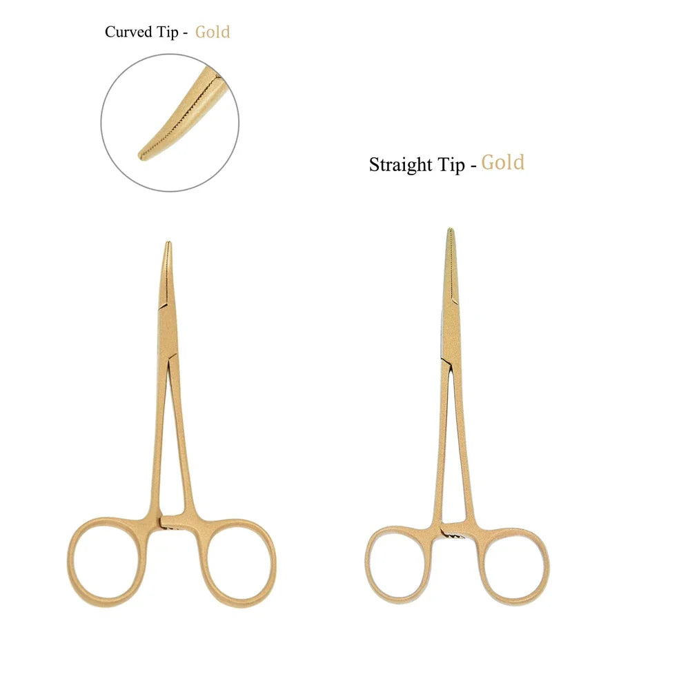 Stainless Steel Straight Hemostat Clamp for Pet Grooming Pet Grooming Clamp Richie's Gold 1Pcs Straight Head
