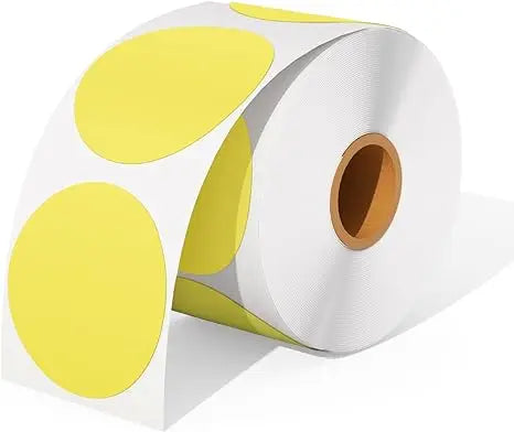 Bekia Thermal Label Rolls for M110 M200 M220 Label Printers Thermal Label Roll Richie's 50x50 yellow round