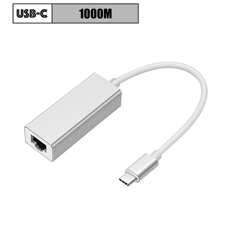 USB-C to RJ45 Gigabit Ethernet Adapter 100/1000Mbps Network Card USB-C Ethernet Adapter Richie's