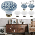 10 Pcs Vintage Ceramic Cabinet Knobs – Round Drawer Pulls Cabinet Knobs Richie's