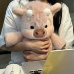 45cm Highland Cow Plush Toy – Soft Stuffed Animal for Kids Stuffed Animal Plush Richie's Pink