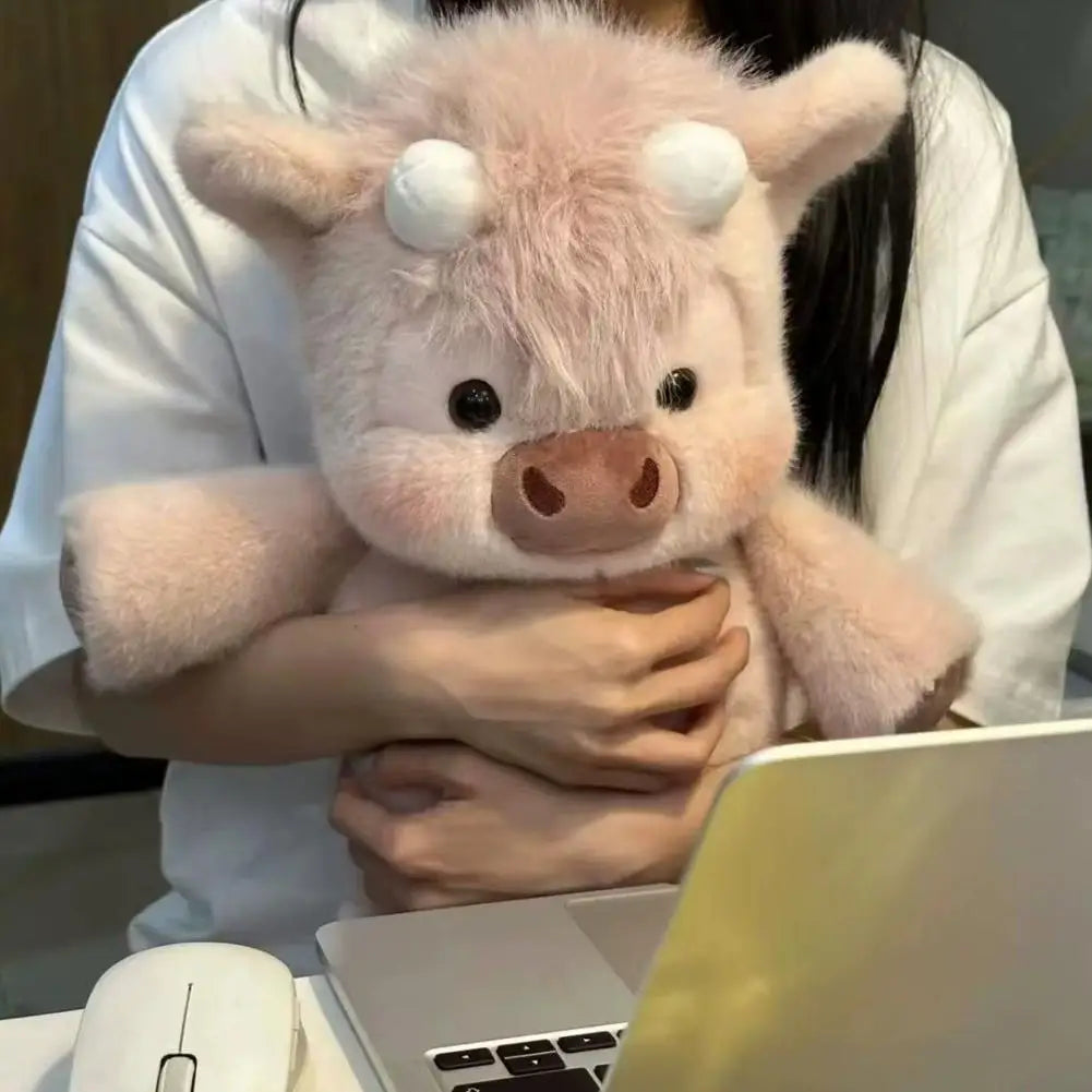 45cm Highland Cow Plush Toy – Soft Stuffed Animal for Kids Stuffed Animal Plush Richie's Pink