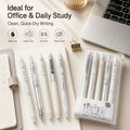 Silent Telescopic Gel Pens 0.5mm Black Ink – Set of 5 Gel Pen Set Richie's black