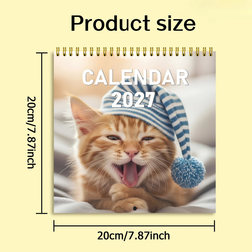 2027 Funny Cat Meme Wall Calendar – Monthly Hanging Planner Wall Calendar Richie's