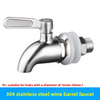 Stainless Steel Wine Barrel Faucet | Beer, Juice & Beverage Tap Wine Barrel Faucet Richie's 16mm