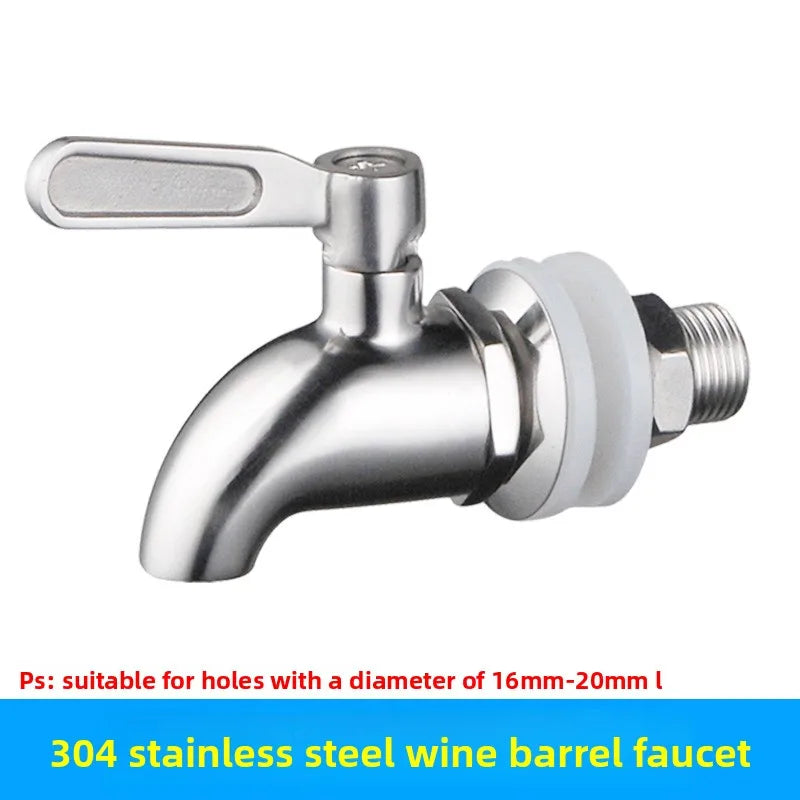 Stainless Steel Wine Barrel Faucet | Beer, Juice & Beverage Tap Wine Barrel Faucet Richie's 16mm