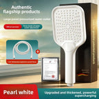 Pressurized Shower Head Set – High-Flow ABS Bathroom Kit Pressurized Shower Set Richie's Pearl White Set 2