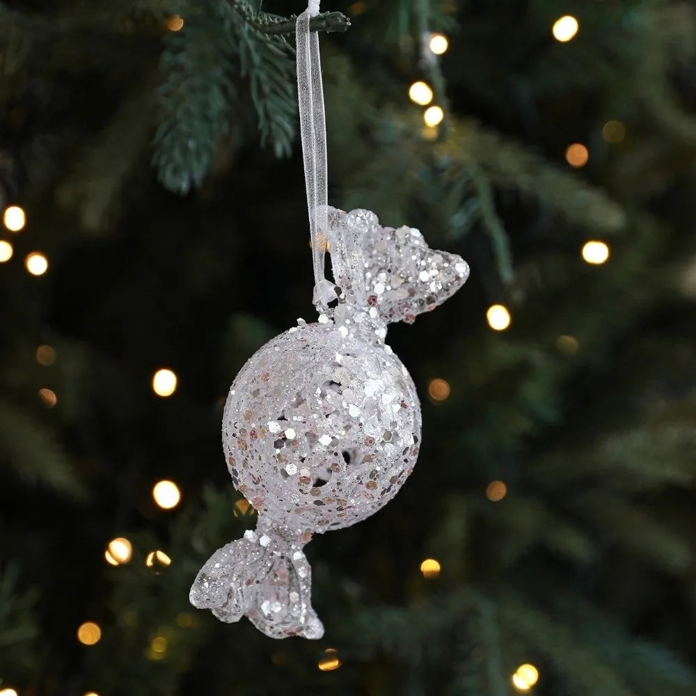 Glitter Pink Christmas Ornaments – Angel, Snowflake & Bell Christmas Ornament Richie's