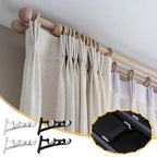 2 Pack Double Curtain Rod Brackets – Aluminum Alloy Wall Mount Curtain Rod Brackets Richie's