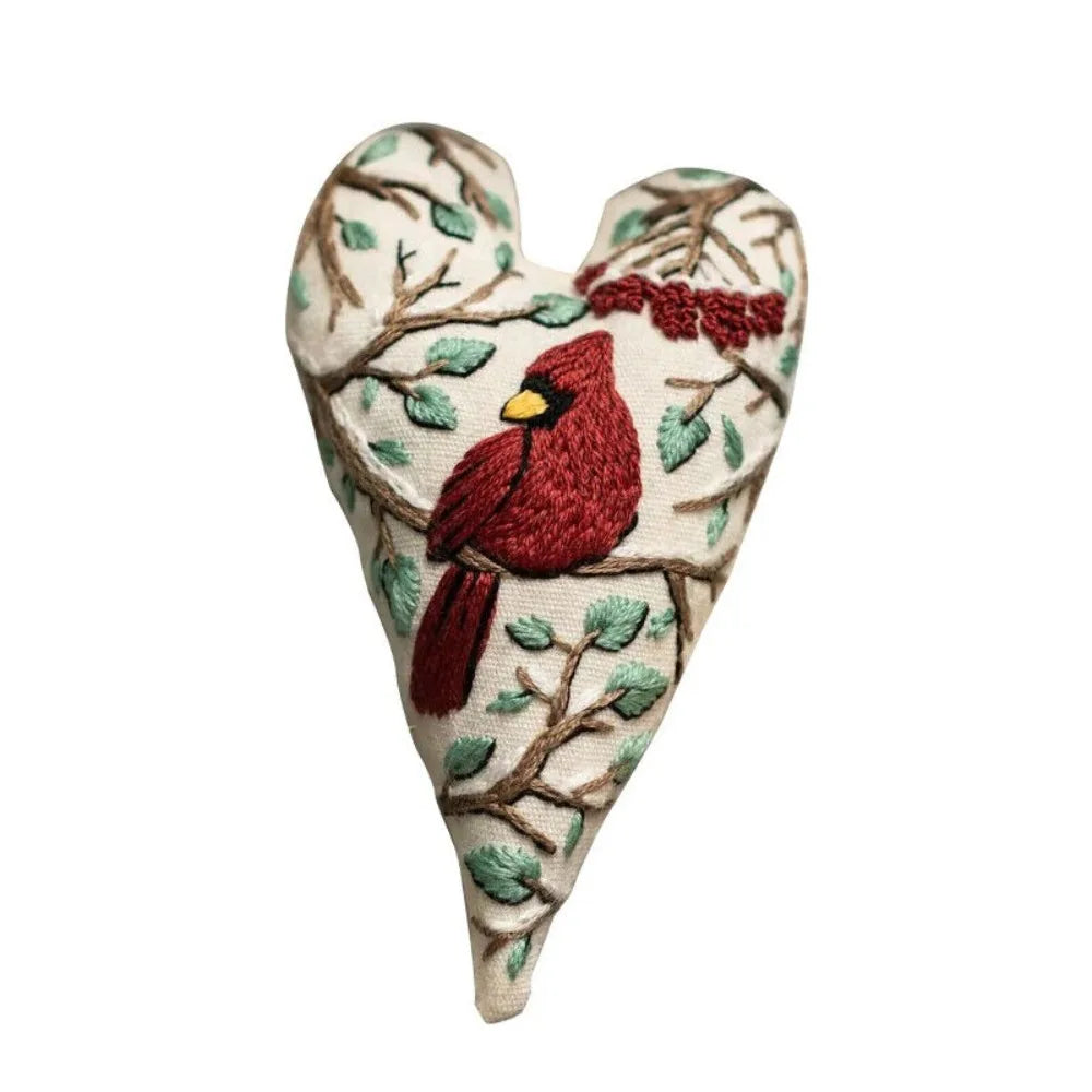 Heart Christmas Embroidery Kit – DIY Cross Stitch Ornament Embroidery Craft Kit Richie's G