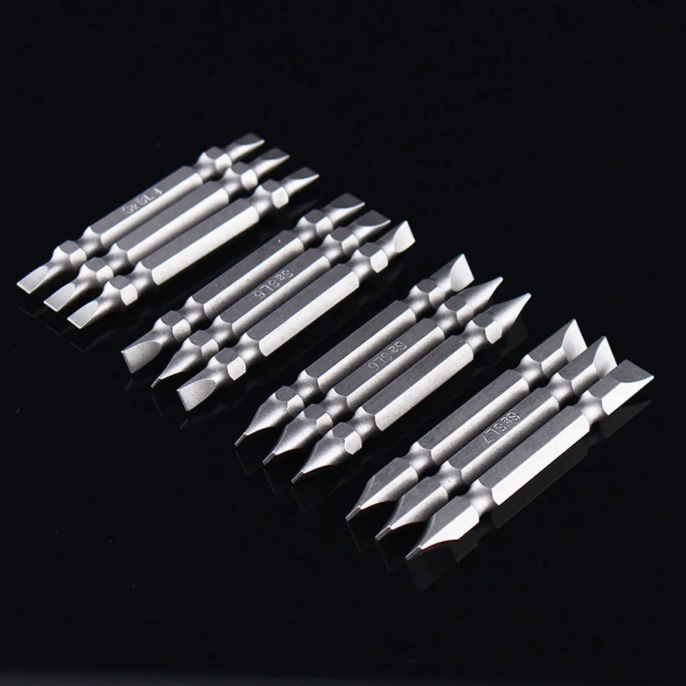 10Pcs Magnetic Double Head Phillips Slotted Screwdriver Bits S2 65mm Screwdriver Bit Set Richie's