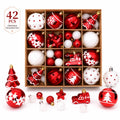 42-Piece Christmas Ball Ornaments Set – Red & White Christmas Ornament Set Richie's Red Other