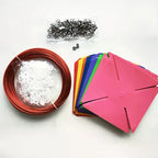 100Pcs Plastic Pinwheels Decorative Windmill Set + 30M Rope Garden Pinwheel Set Richie's