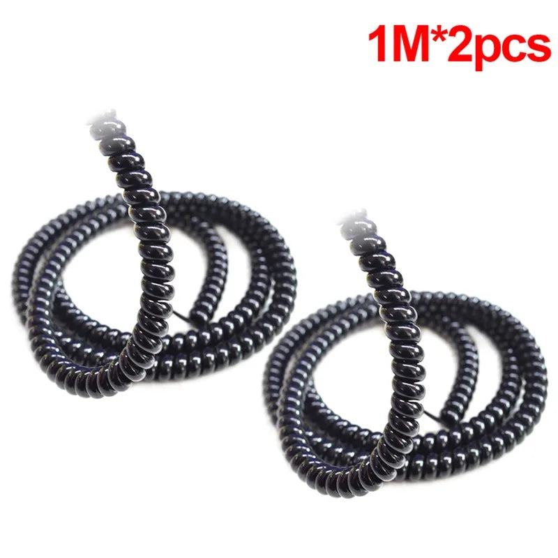 TPU Spiral Wrap Cable Organizer for E-Bike Brake Wires Bike Cable Sleeve Richie's 2PCS Black 6mm