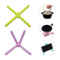 Folding Silicone Cross Placemat – Pot Pad & Phone Stand Silicone Trivet Mat Richie's other other