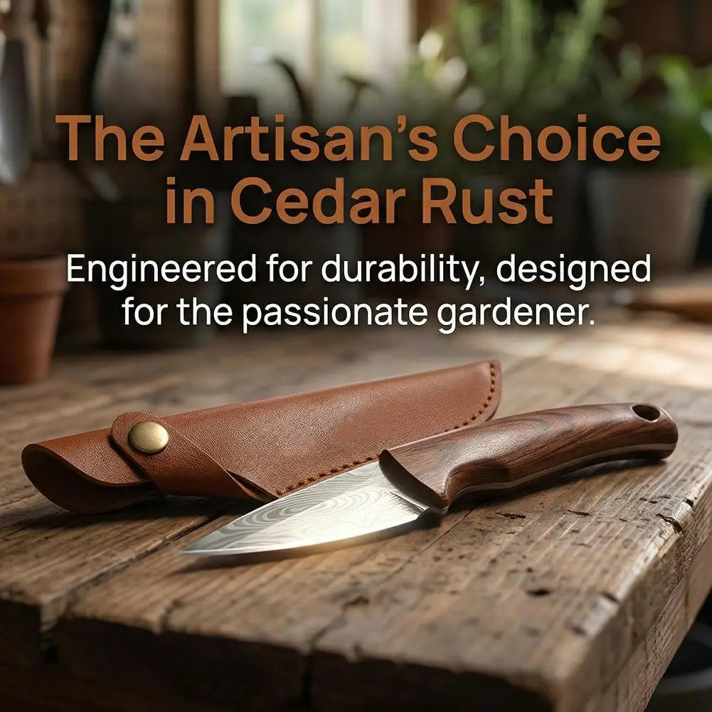 Grafting Knife High Carbon Steel Wood Handle & Leather Sheath Grafting Pruning Knife Richie's