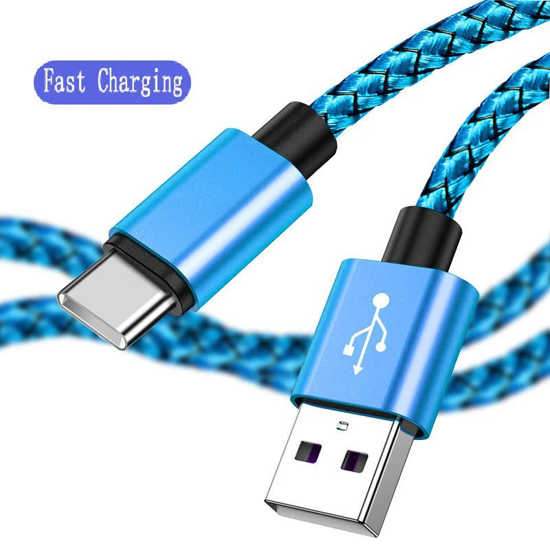 FUCHU USB-A to USB-C Nylon Braided Fast Charging Cable 1M 2M 3M USB Charging Cable Richie's