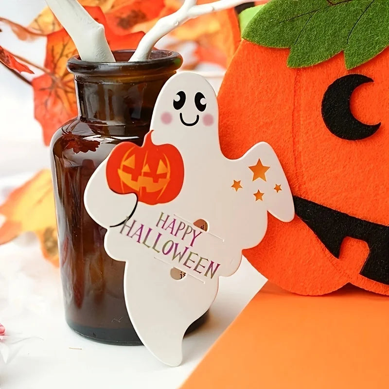Halloween Ghost & Pumpkin Lollipop Holder Cards – Party Favors Lollipop Holder Cards Richie's