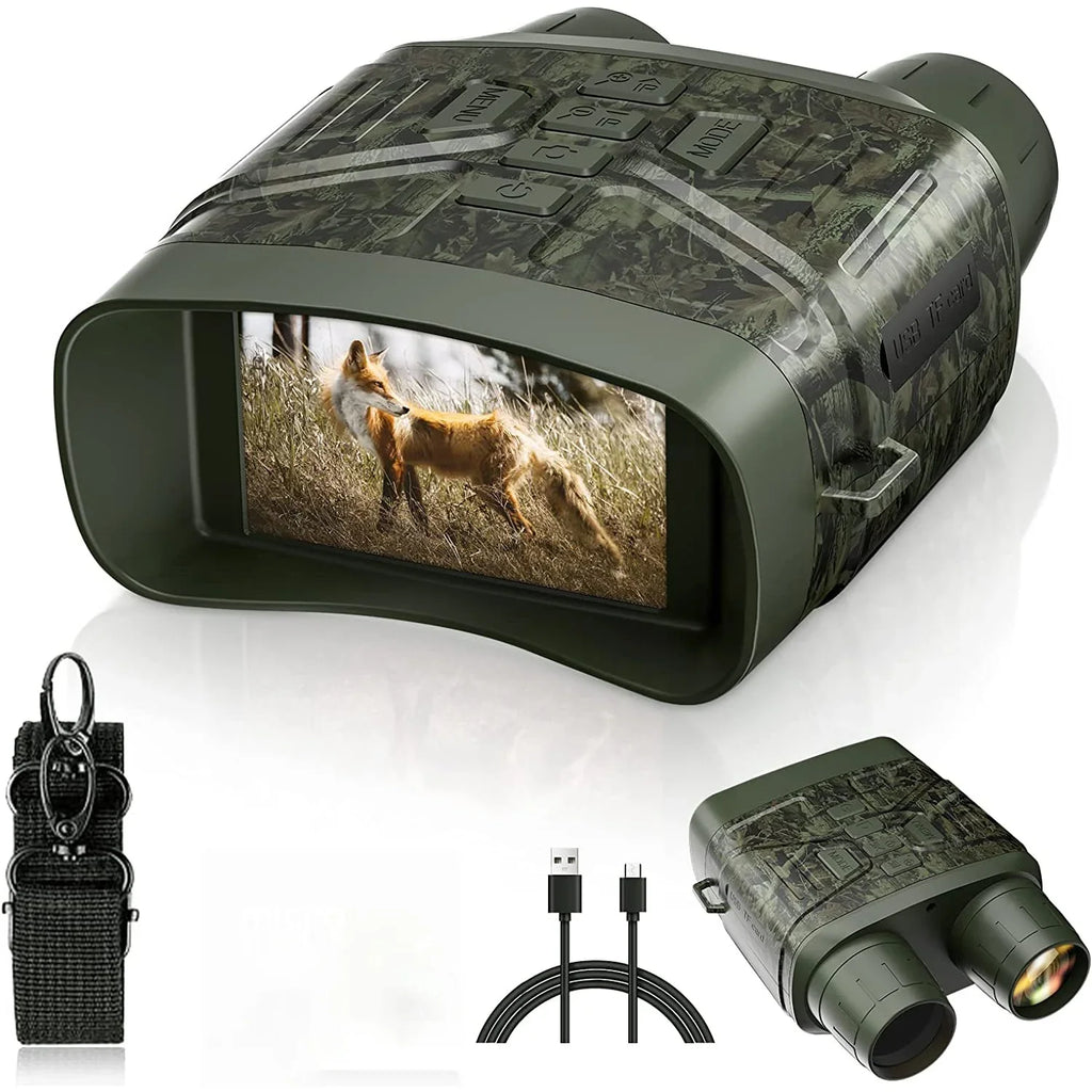 4K HD Night Vision Binoculars 5X Zoom – Bird Watching & Camping Night Vision Binoculars Richie's green