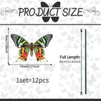 12PCS 3D Multicolor Butterfly Garden Stakes – Indoor & Outdoor Garden Stakes Richie's PY32000