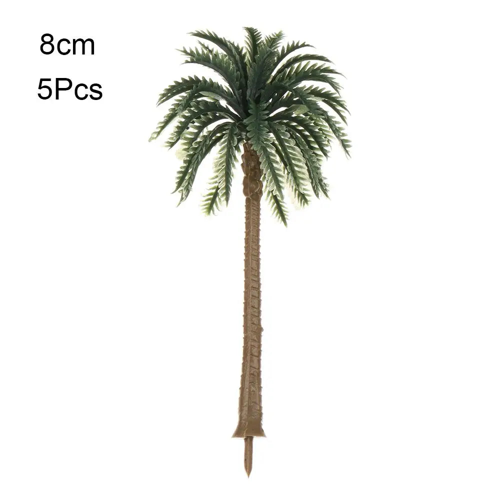 5Pcs Miniature Coconut Palm Tree Models for DIY Micro Landscape Miniature Landscape Model Richie's 8cm