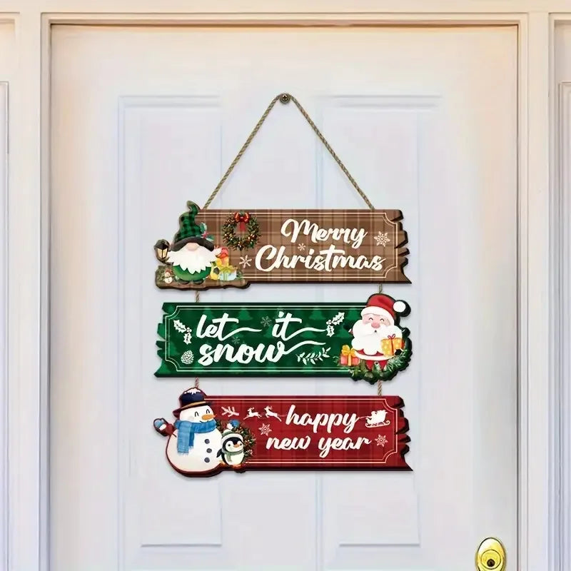 2D Flat Christmas Ornament Set – Santa, Snowman & Reindeer Christmas Ornament Set Richie's