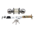 Aluminum Alloy Globe Door Knob Lock Set with Key Door Knob Lock Set Richie's Silver