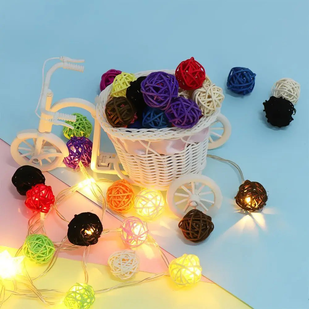 10PCS Rattan Ball Star Heart Moon Fish Xmas Tree Ornaments Christmas Ornaments Richie's