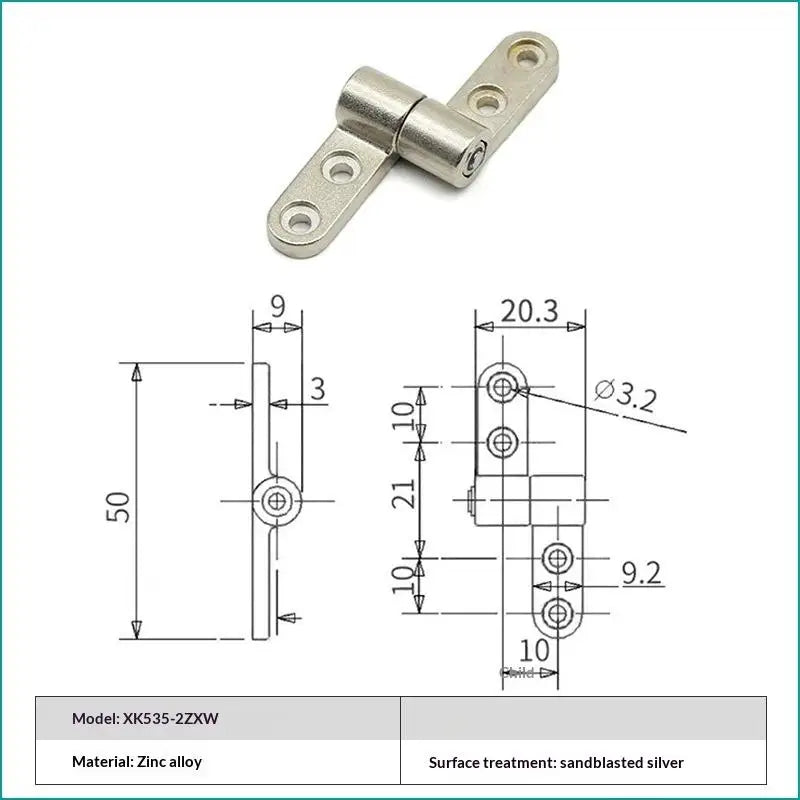 360° Adjustable Torque Damper Hinge for Cabinet Doors Cabinet Door Hinge Richie's L Left