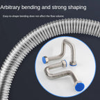 DN25 1" 304 Stainless Steel Bellows High-Pressure Flexible Hose Flexible Plumbing Hose Richie's