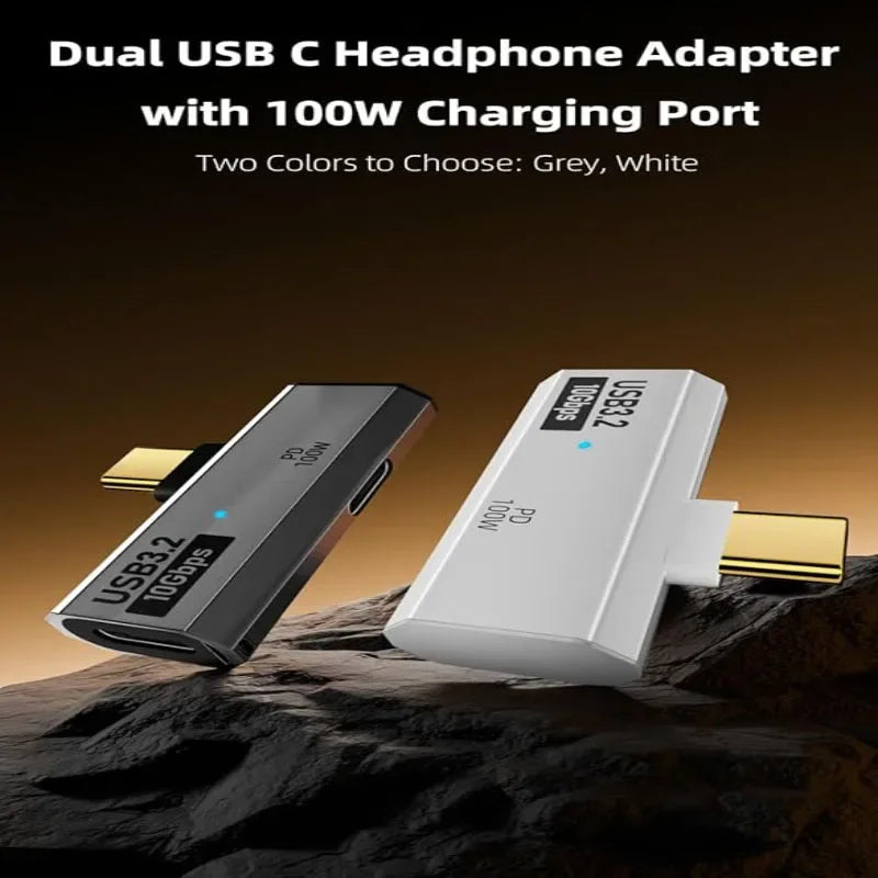 L-Shape USB-C Right Angle Adapter 100W PD Fast Charge 10Gbps USB-C Adapter Richie's