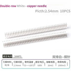 10PCS Color Gilded Pin Headers 2.54mm Single & Double Row Set