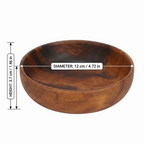 Minimalist Wooden Salad Bowl | Japanese Style Flat Bottom Wooden Serving Bowl Richie's
