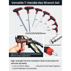 Ball & Flat Head Hex Key Allen Wrench Set – CRV 2–10mm Hex Key Allen Wrench Richie's
