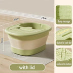 Foldable Foot Bath Tub with Lid | Space-Saving Soak Basin Foot Bath Basin Richie's Green