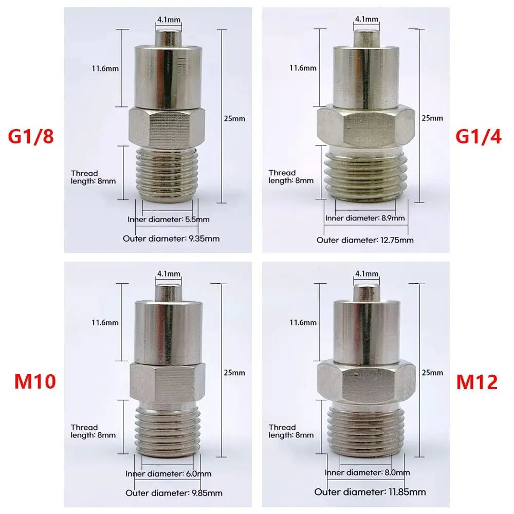 Brass Luer Lock Valve Adapter G1/8 G1/4 M10 M12 Dispensing Dispensing Valve Adapter Richie's