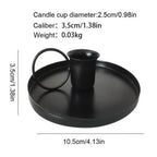 Vintage Metal Candle Holder with Handle | Iron Candlestick Stand Candle Holder Richie's