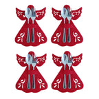 Christmas Cutlery Holder Bags | Festive Non-Woven Fabric 4 Pcs