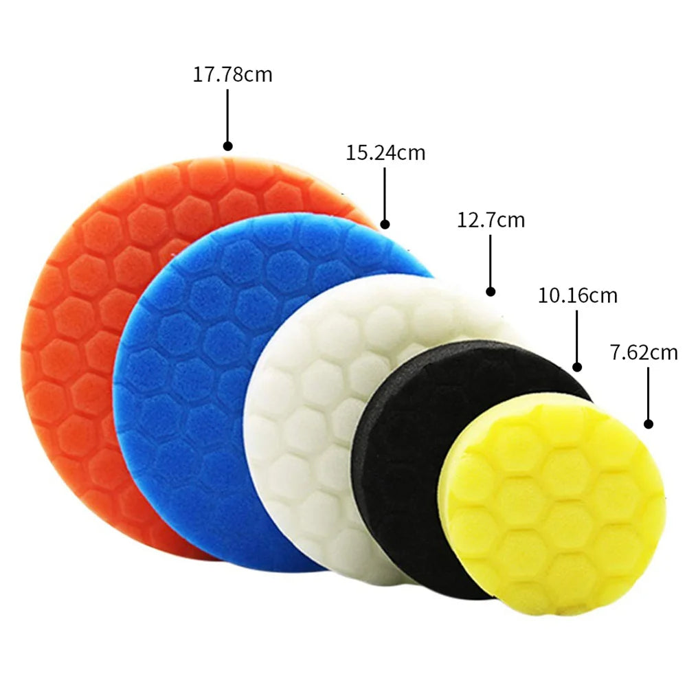 5-Pack Car Polishing Sponge Pads 3–7 Inch Buffing Wax Kit Car Polishing Pads Richie's