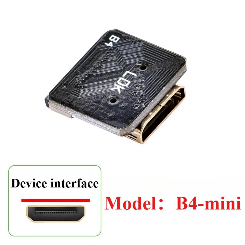 Raspberry Pi 4 Micro HDMI FFC Flat Cable 90° 20-Pin FPV HDMI FFC Cable Richie's miniHDMI (B4)