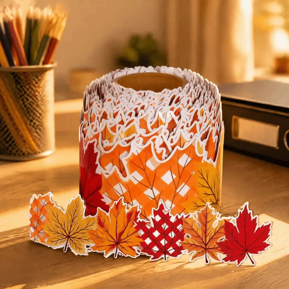 Maple Leaf Chalkboard Border Trim – 10M Self-Adhesive Roll Decorative Border Trim Richie's
