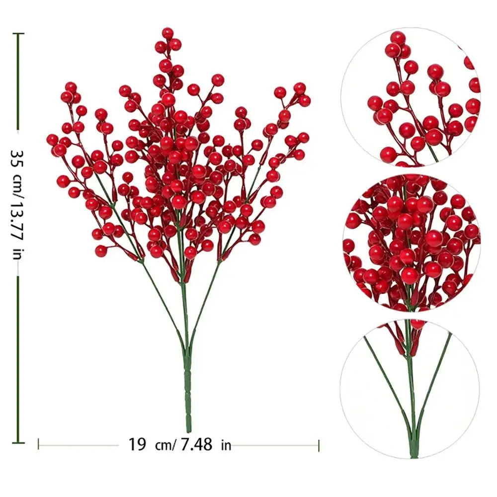 Red Berry Christmas Pine Branch Artificial Wreath Decoration Artificial Christmas Decor Richie's