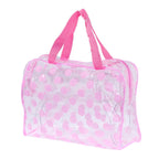Transparent Polka Dot PVC Makeup Bag – Waterproof Cosmetic Cosmetic Bag Richie's Pink