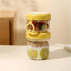 Overnight Oats Jars with Lids & Spoons | Double Seal Cup Food Storage Jar Richie's yellow 2