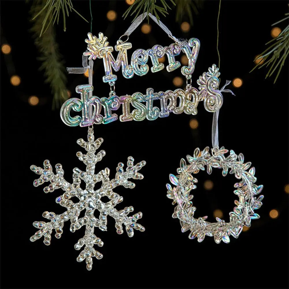 Transparent Acrylic Christmas Ornaments – Star Snowflake Pendant Christmas Ornament Richie's
