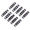 10Pcs Metal Spring Buckle Cord Lock Double Hole 26×8×5mm Cord Lock Buckle Richie's Black