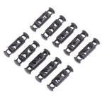 10Pcs Metal Spring Buckle Cord Lock Double Hole 26×8×5mm Cord Lock Buckle Richie's Black