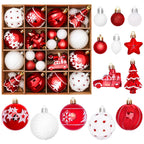 White Christmas Ball Ornaments – Assorted Eco-Friendly Xmas Baubles Christmas Tree Ornaments Richie's
