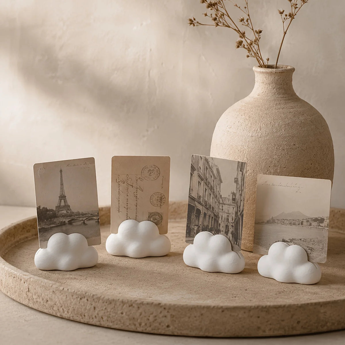 4-Pack Cloud Photo Holder Desktop Stand for Cards & Notes Desktop Photo Stand Richie's