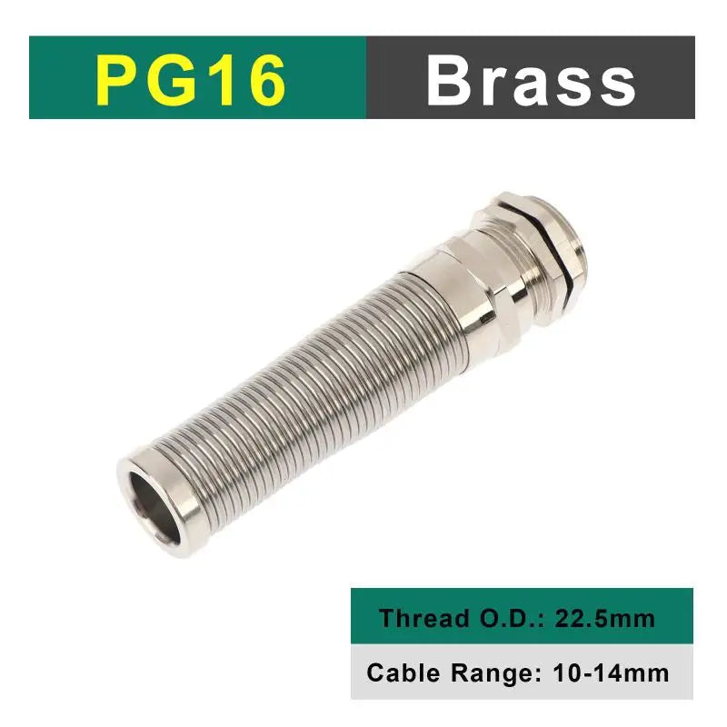 Nickel Plated Brass Cable Gland – Waterproof Strain Relief Cable Gland Richie's PG16x1.5 10-14mm